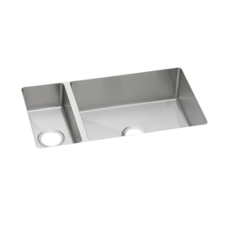 Elkay Crosstown 16 Gauge Stainless Steel 32-1/4 X 18-1/4 X 8 30/70 Double Bowl Undermount Sink EFRU3219